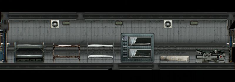 The 6 variants of bunks and beds are all usable and have the same functionality. From left to right: military bunks (found on all default subs except the Azimuth, Dugong and Humpback, and in beacon stations), wreck bunks, bunks, outpost bunks, prison bed and hospital bed (the last 3 are found in outposts in their respective areas)