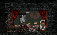 Close up of a secret room with Funbringer 3000.