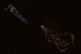 Husk Chimera chasing a Human