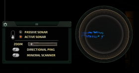 The UI for the Hand Held Sonar.
