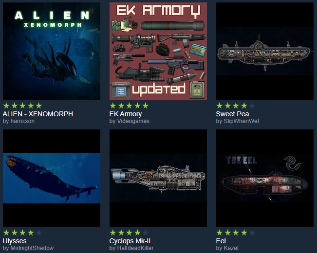 Barotrauma's all-time top workshop mods