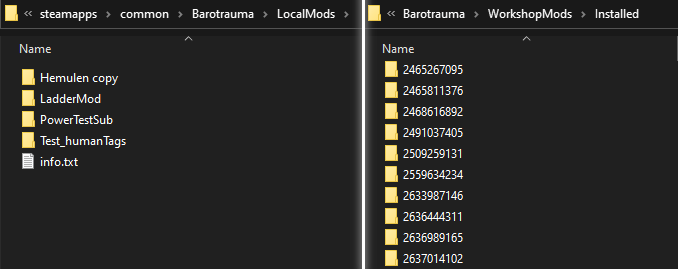 New Barotrauma mod folder structure