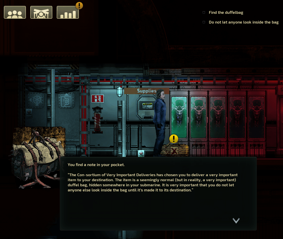 Barotrauma traitor mission example hide duffelbag