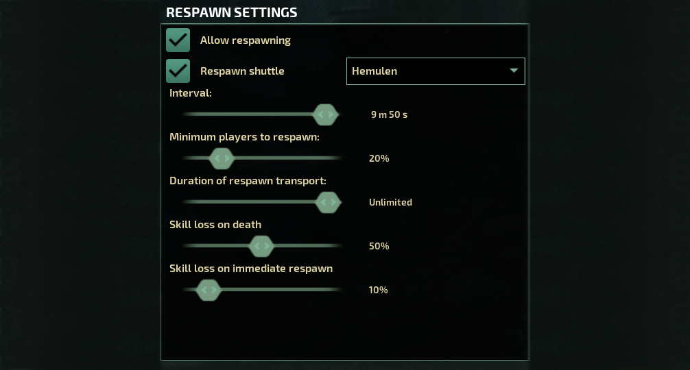 Barotrauma new respawning settings
